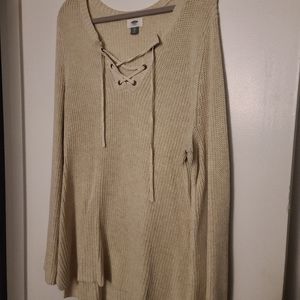 Flare sleeve sweater